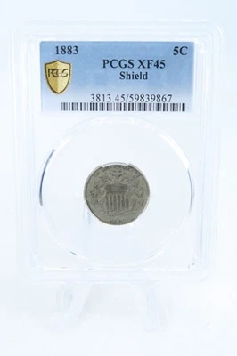 1883-P PCGS XF45 Shield Nickel Business Strike 5C - Image 1 of 2