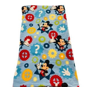 Mickey Mouse Baby Fleece Blue Blanket W/ Zipper Red Inner 47" x 27" - Picture 1 of 8