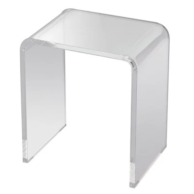 Mesa auxiliar de acrílico Uimoso Lucite transparente en forma de C sala de estar y estudio Foto 1 de 4