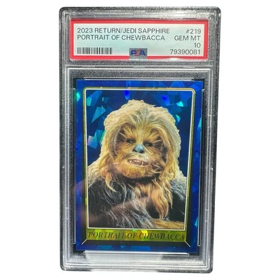 2023 Topps Chrome Sapphire Star Wars Return Of The Jedi Portrait of Chewbacca  - Image 1 of 4