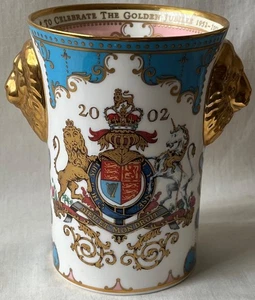 Royal Collection Bone China Beaker Queen Elizabeth II Golden Jubilee 2002. - Picture 1 of 6