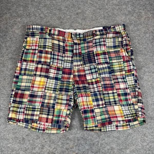 Polo Ralph Lauren Patchwork Madras Pantaloncini 9" Tasche Vestibilità Classica Uomo 46 - Foto 1 di 13