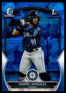 2023 Bowman Chrome Prospects Sapphire Edition Gabriel Gonzalez Seattle Mariners - Picture 1 of 2