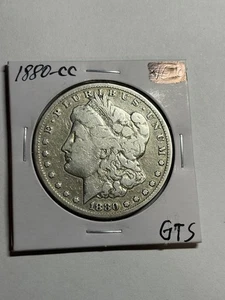 1880-CC Morgan Silber Dollar F Tough Date CC - Bild 1 von 4