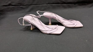 Sandalia Jeffrey Campbell Fluxx Tacones Gatito Cuero Rosa EE. UU. Talla 6 1/2 sin caja - Imagen 1 de 10