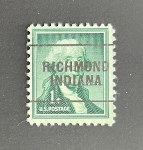 Richmond, Indiana Type 271 Precancel - 1 cent Washington - U.S. #1031 - IN - Picture 1 of 1