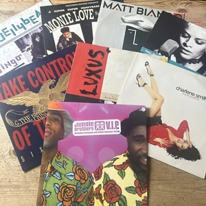 8 x Vintage 1990s 12" Vinyl Record -Jungle Brothers, Yazz, Monie Love, Jellybean - Imagen 1 de 11