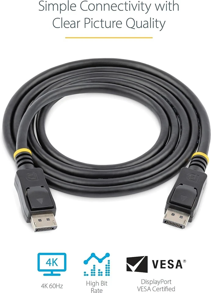 StarTech.com 2m DisplayPort 1.2 Kabel 4K x 2K Ultra HD VESA DISPL2M - Bild 1 von 2