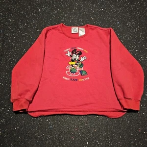 Minnie Mouse Hopscotch Playground Red Embroidered Sweatshirt 6X/7 Kids - Picture 1 of 7