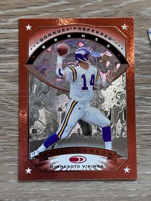 You pick the Brad Johnson Football card:  Minnesota Vikings topps or others - Image 1 of 2