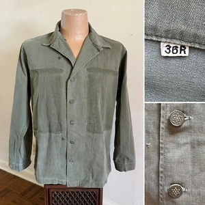 Camisa Chaqueta Camisa Bolsillo Largo Botón 36 R Ejército de los Estados Unidos Segunda Guerra Mundial HBT 13 Estrellas 36 R De Colección M1943 - Imagen 1 de 23