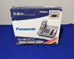 Panasonic KX-TG6021M Platinum 5.8 GHz Single Line Cordless Phone Open Box - Picture 1 of 7