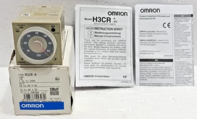 OMRON H3CR-A TIMER 1.2s to 300h 24 to 48 VAC NEW - Image 1 of 4