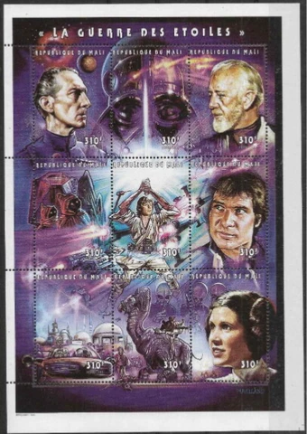 Mali #YT1158-YT1166 MNH M/S 1997 Star Wars Luke Darth Han Leia Obi [932] Cover