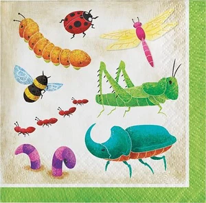 Birthday Bugs Insect Animal Kids Birthday Party Paper Beverage Napkins - Picture 1 of 1