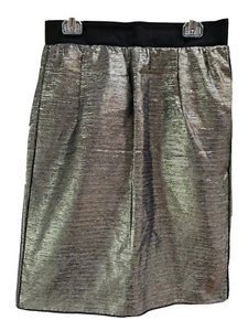 DOLCE & GABBANA Italy Cotton Silk Metallic High Waist Skirt Size 46 10 - Picture 1 of 6