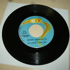 JAZZ/FUNK 45 RPM RECORD - THE LONNIE WOODS TRIO - PEACOCK 1946- PROMO - Imagen 1 de 2