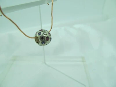 CHAMILIA Plata de Ley .925-PIEDRAS MORADAS BOLA ENCANTO, 9mm, BRILLANTE Foto 1 de 4