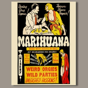 Marijuana 1930s Smoking Reefer Madness Vintage Style Movie Poster Print - Bild 1 von 1