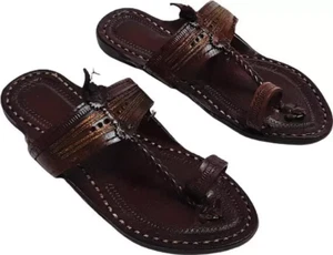 Mujeres Kolhapuri Cuero Suave Chappal Jesús Plano HT43 Moda Reino Unido Talla 4-8 - Imagen 1 de 6