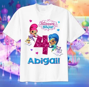 Shimmer and Shine Sparkle Custom T-shirt Personalize Birthday ADD NAME/AGE