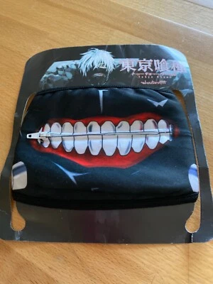 Tokyo Ghoul Ken Kaneki cotton Face Masks Anime Zipper Happy Face Mask 🇺🇸✅✅✅ - Image 1 of 4