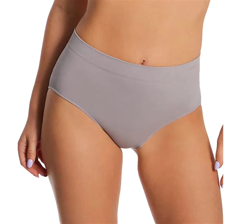 Calzoncillo cómodo sin costuras Le Mystère y panty de corte alto - gris/púrpura tallas S, L, XL Foto 1 de 2