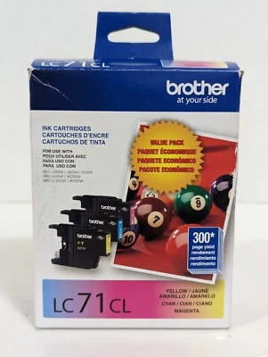 Genuine Brother LC71CL Ink Cartridge - Magenta Cyan Yellow 03/2023 NOS - Image 1 of 4