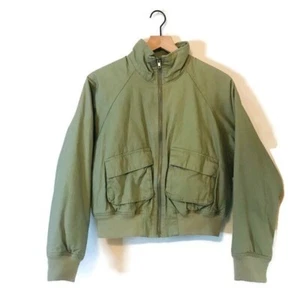 NWT And Now This Green Bomber Jacket Women’s Size Small - Picture 1 of 11