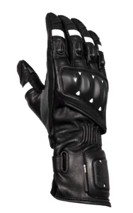Knox Men's Black White Oulton MK2 Motorcycle Sport Gloves New - Picture 1 of 4