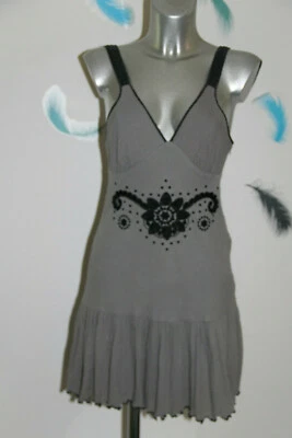 Luxuriöse Kleid Frou Grau Manoush E7 Biba Größe M Perfekter Zustand - Bild 1 von 4