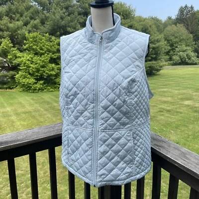 Chaleco CROFT & BARROW Acolchado Invierno Otoño Forrado de Vellón Clásico Preppy Azul XXL NUEVO CON ETIQUETAS Foto 1 de 4