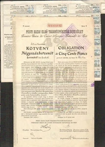 CAISSE d'EPARGNE NATIONALE de PEST, série E (HONGRIE) (G) - Imagen 1 de 1