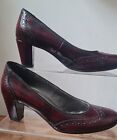 Women's Ara Slip-on Court Shoes vintage ox-blood brogue style UK5