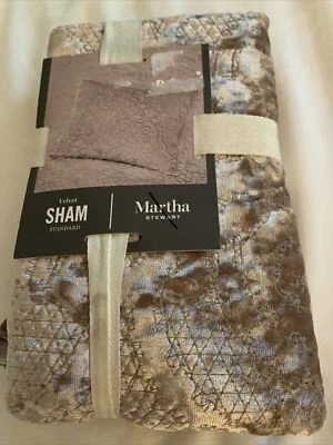 Almohada estándar Martha Stewart terciopelo falso floreciente champán nueva Foto 1 de 3