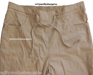 M&S Womens Marks and Spencer Beige Trousers Size 8 Medium zz - Picture 1 of 8