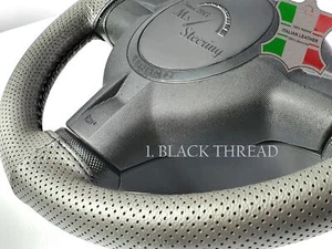 CUBIERTA DE VOLANTE DE CUERO GRIS PERFECTO PARA MINI PACEMAN 14 -16 | PUNTO DIFERENTE - Imagen 1 de 23