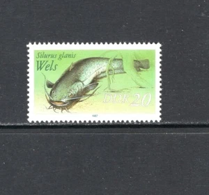 Alemania RDA 1987 10pf PECES DE AGUA DULCE, BAGRE SC 2609 MNH - Imagen 1 de 1