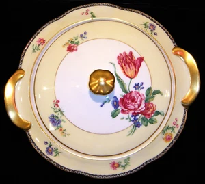 Antique THEO. HAVILAND Limoges BURGUNDY 9" Round Covered Vegetable Serving Bowl - Picture 1 of 21