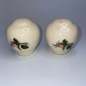 Vintage Universal Ballerina Pink Moss Rose Pattern Salt & Pepper Shakers 1950’s - Picture 1 of 5