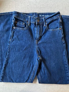 Gap Teen Boys Relaxed Taper Blue Medium Wash Denim Jeans, Size 16 - Picture 1 of 3