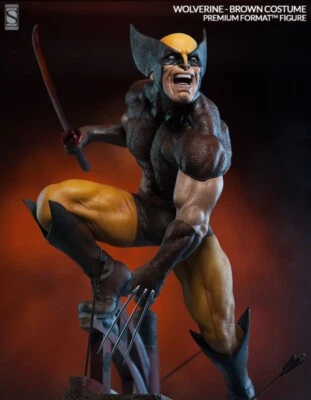 Figura Formato Premium Disfraz Marrón Wolverine Exclusivo de Sideshow Foto 1 de 2