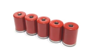 D0.5" x 0.625" thick with M4 threaded hole, Alnico Pot Magnet, Red Painted - Picture 1 of 2