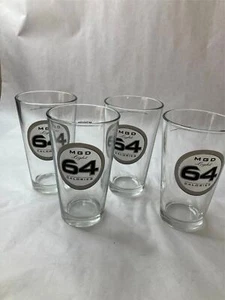 4) MGD LIGHT PINT BEER GLASSES 64 CALORIES MILLER GENUINE DRAFT VGC - Picture 1 of 2