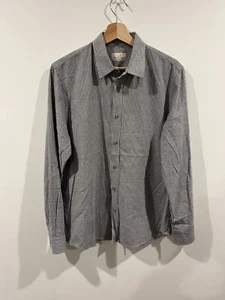 Marine Lagenlook Herren grau gestreift Button Down Large - Bild 1 von 4