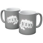 STAY DOWN MMA FIGHTING SLOGAN MIXED MARTIAL ARTS COOL VARIOUS COLOUR MUGS