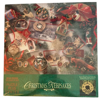Vintage90s Springbok Puzzle 500 Piece "Christmas Keepsakes" W/Keepsake Ornament - Image 1 of 4