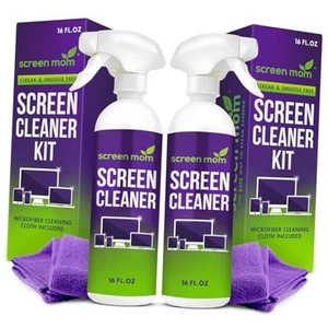 Screen Cleaner Spray and Microfiber Cloth 2-Pack (2x16oz) 32 Fl Oz (Pack of 1) - Picture 1 of 6