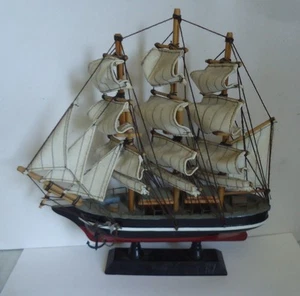Segelschiff - Schiffsmodell - Hanse-Kogge - 3 Master aus Holz - Vitrinenstück - Bild 1 von 1