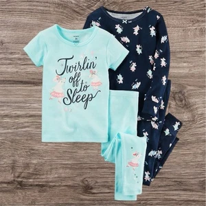 Juego de pijama de 4 piezas Carter’s para niñas talla 3T bailarina ratón algodón ajuste ceñido nuevo con etiquetas - Imagen 1 de 1